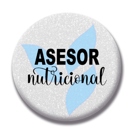 CHAPA DE 59mm ASESOR NUTRICIONAL HB (PURPURINA SUAVE AL TACTO)
