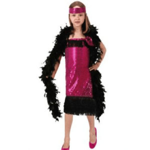 DISFRAZ CHARLESTON FUCSIA TALLA 5-6 AÑOS NIÑA