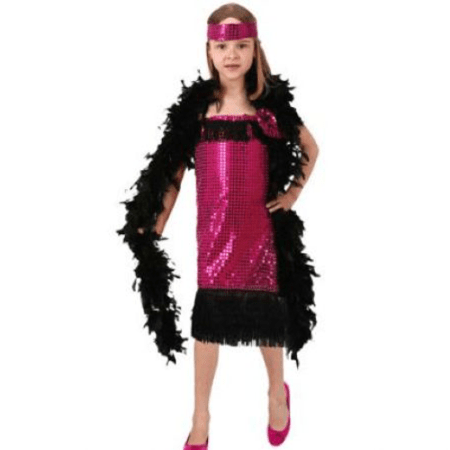 DISFRAZ CHARLESTON FUCSIA TALLA 5-6 AÑOS NIÑA