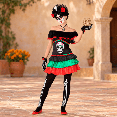 DISFRAZ CATRINA MEXICANA MUJER TALLA UNICA