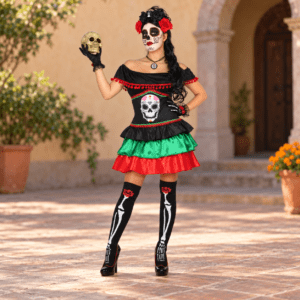 DISFRAZ CATRINA MEXICANA MUJER M-L